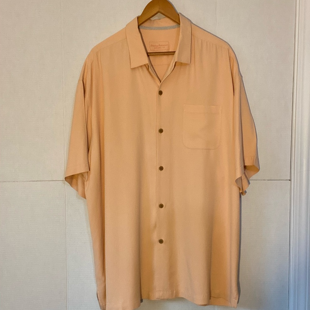 Tommy Bahama Light Orange Casual Button Down Shirt Size XXL